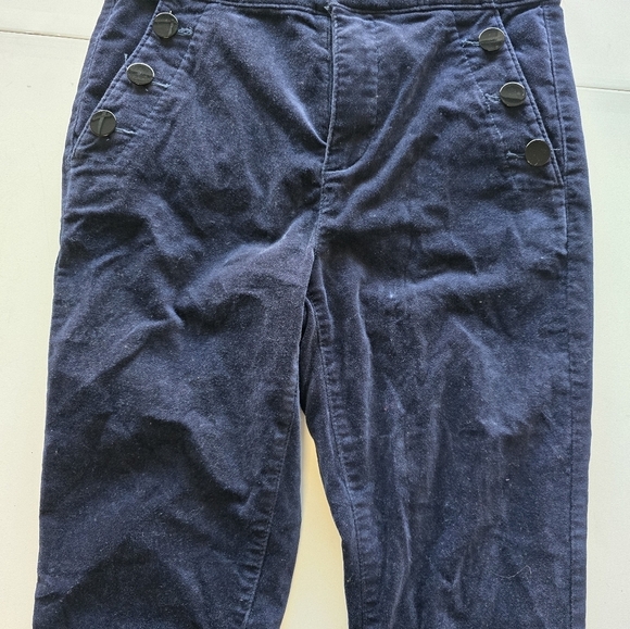 Loft Corduory Pants Women Sz 4 Blue Zipper Straight Pockets Mid Rise 28x30 - Picture 5 of 13